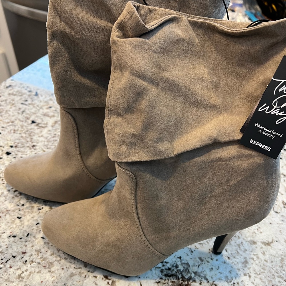 Express slouch heel booties